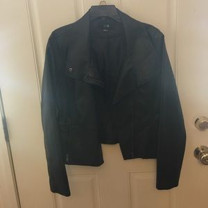 Black Faux Leather Jacket