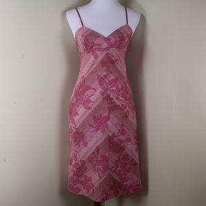 NWOT Halogen Pink Floral Print Midi Dress