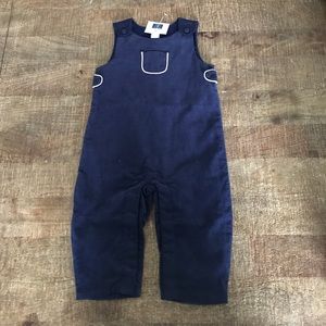 Navy Corduroy Romper Overall
