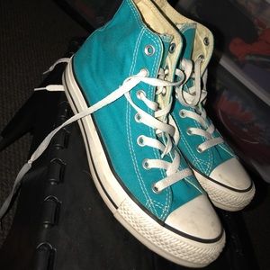 Teal High Top converse