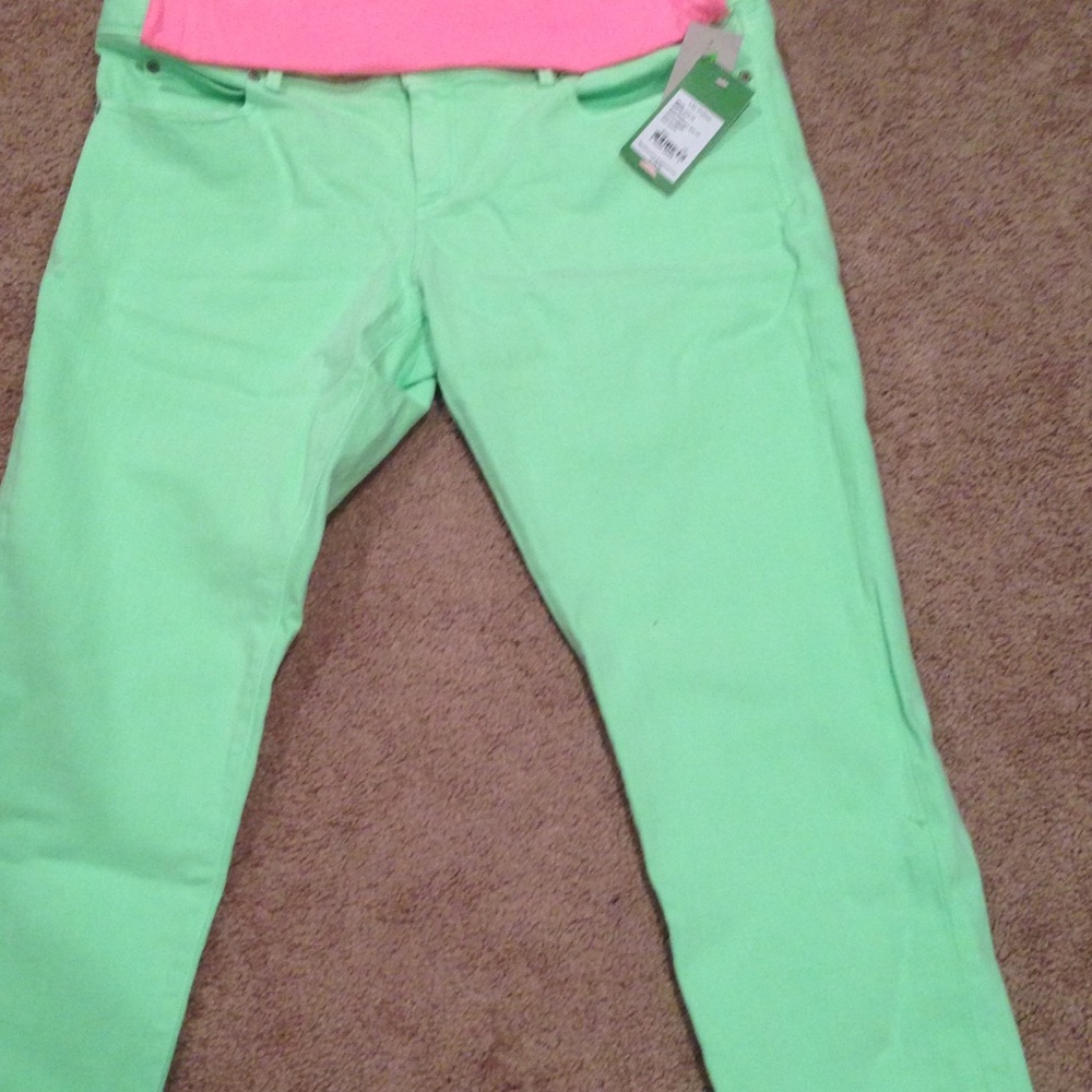 NWT Lilly Pulitzer worth skinny mint jean sz 12
