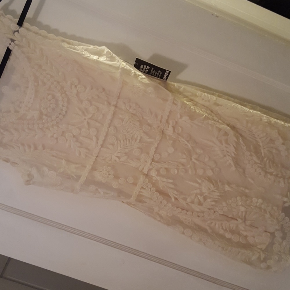 Brand new express white lace dress