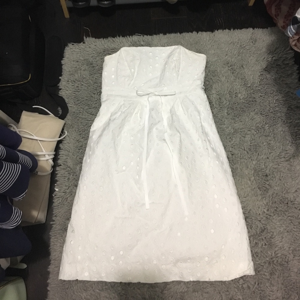 Lilly Pulitzer white lace strapless dress