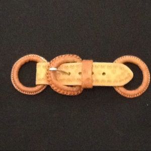 Leather belt buckle set