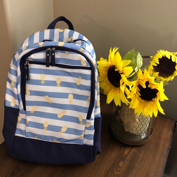 Handbags - SALE✂️🍍NWTPineapple blue & white striped backpack