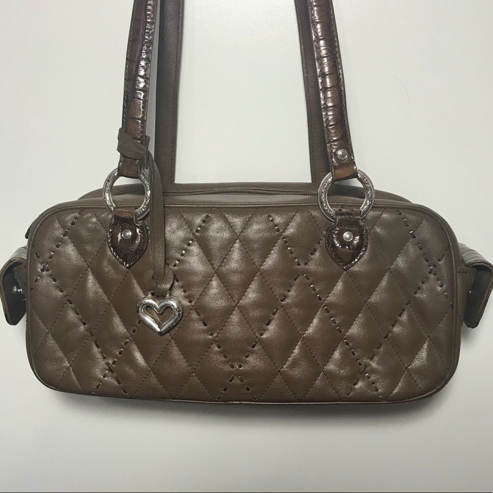 Adorable Brighton Brown Quilted Tote Purse