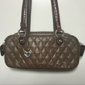 Adorable Brighton Brown Quilted Tote Purse