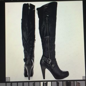 G by Guess Black Tiyler Over the Knee Boots