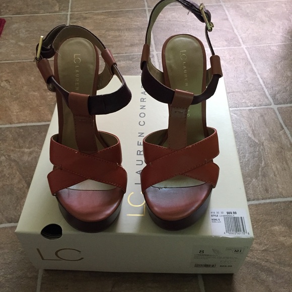 NIB LC LAUREN CONRAD Platform Sandals Size 8 - Picture 7 of 8