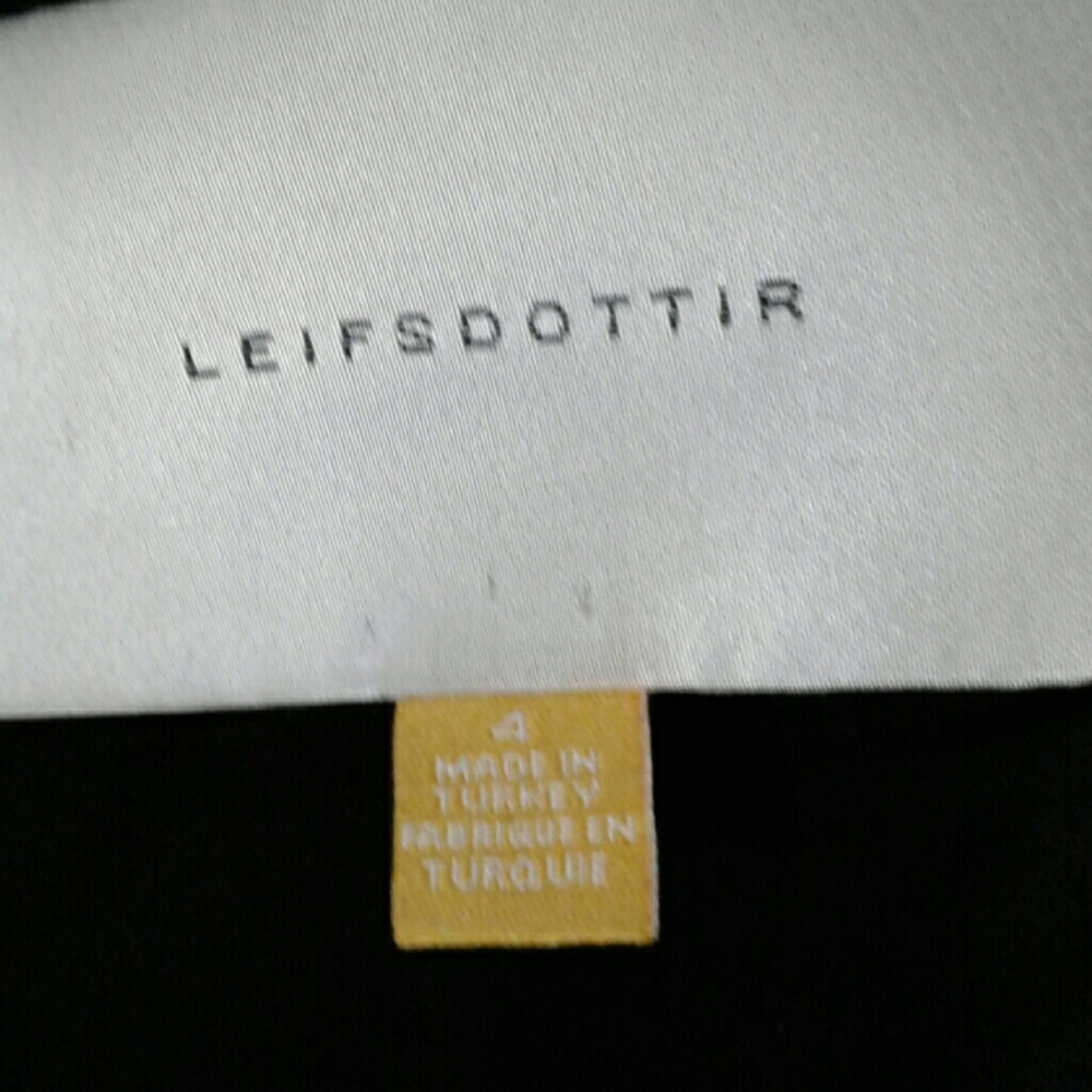 LEIFSDOTTIR BLACK RUCHED DESIGNER DRESS - Picture 4 of 7