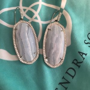 *RARE* Kendra Scott Luxe Blue lace Agate Jamie’s