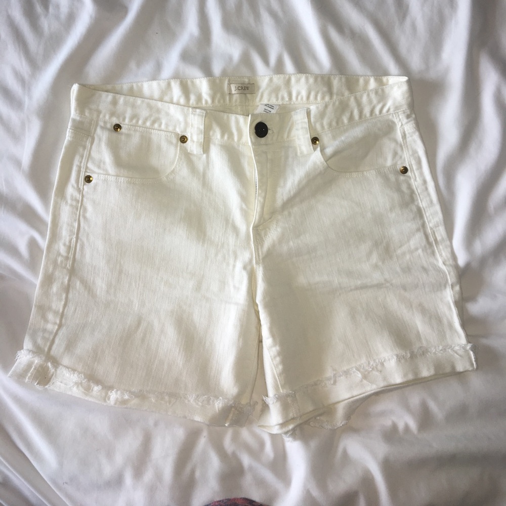 J. Crew White Jean Short