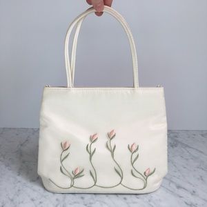 Vintage cream colored evening bag