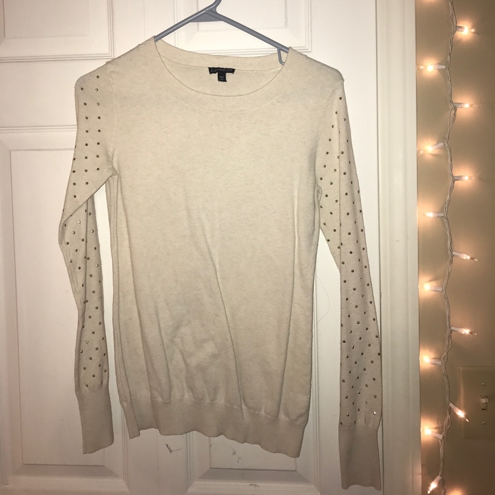 Creme studded sweater
