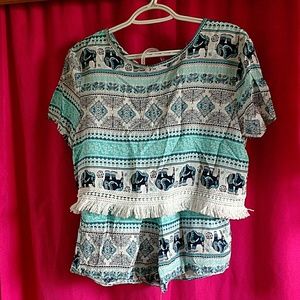 Two piece set shorts and top