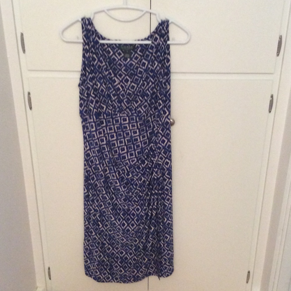 Ralph Lauren Blue Diamond Pattern Dress
