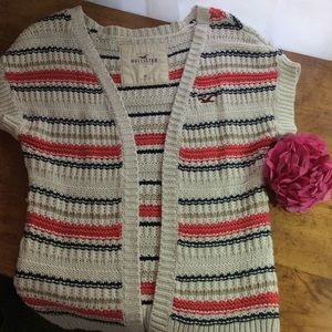 Hollister Short Sleeve Cotton Open Cardigan-Size M