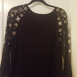 H and M dress with jeweled sleeves