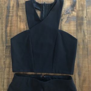 Size 2 Express skirt with crop top set