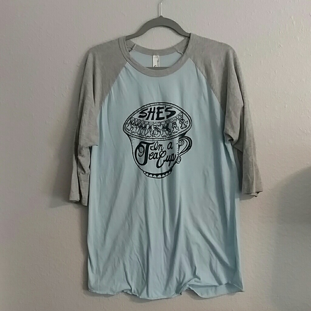 Women's whiskey in a tea cup baseball tee