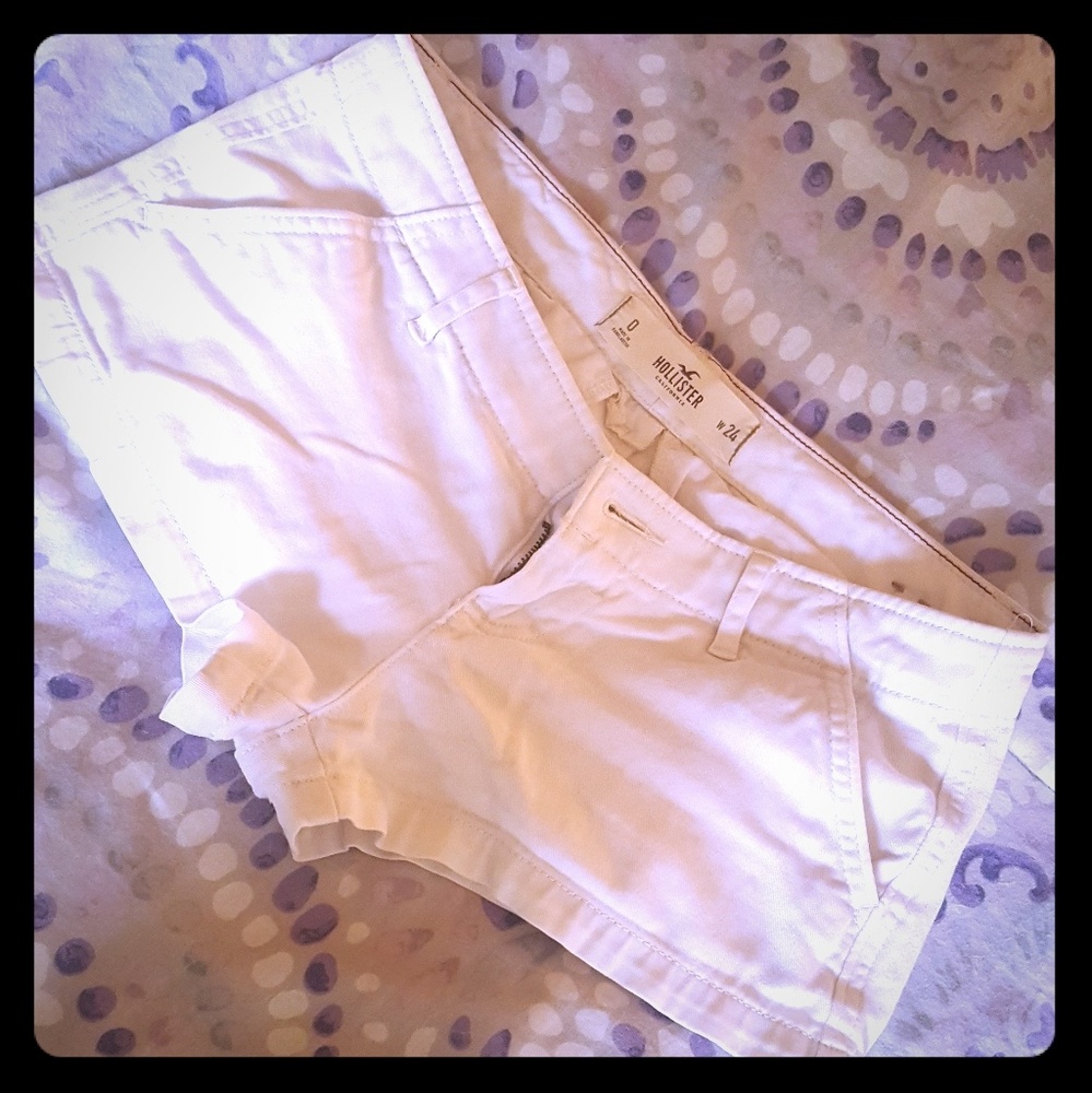 Hollister white shorts