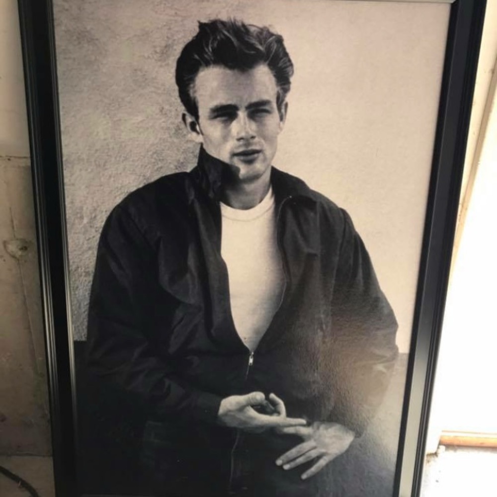 James Dean framed poster