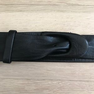 Vntg 90's soft leather hidden buckle high waist S