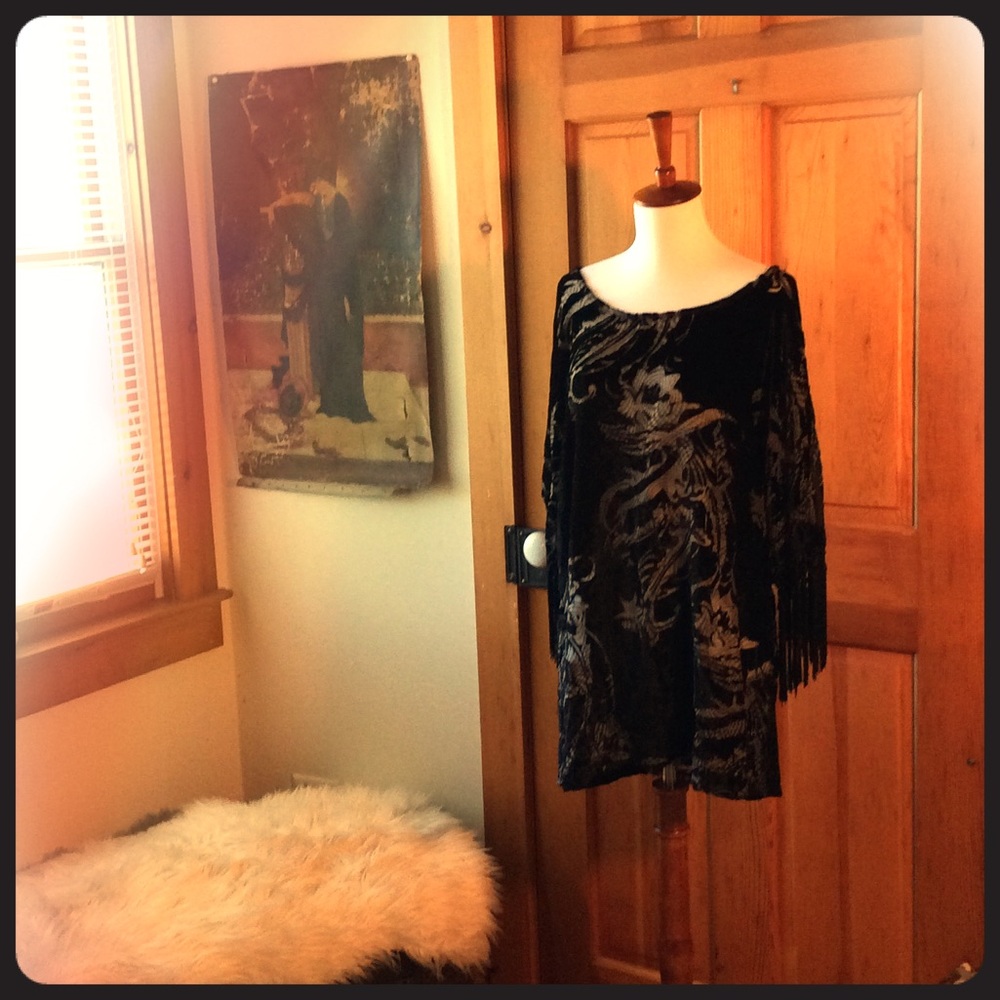GORGEOUS VELVET BURNOUT DRESS/TUNIC