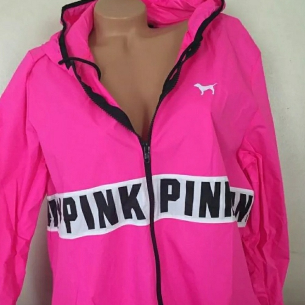 Vs Pink windbreaker rain jacket