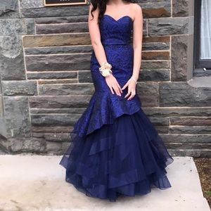 Mermaid Fitted Sapphire Gown