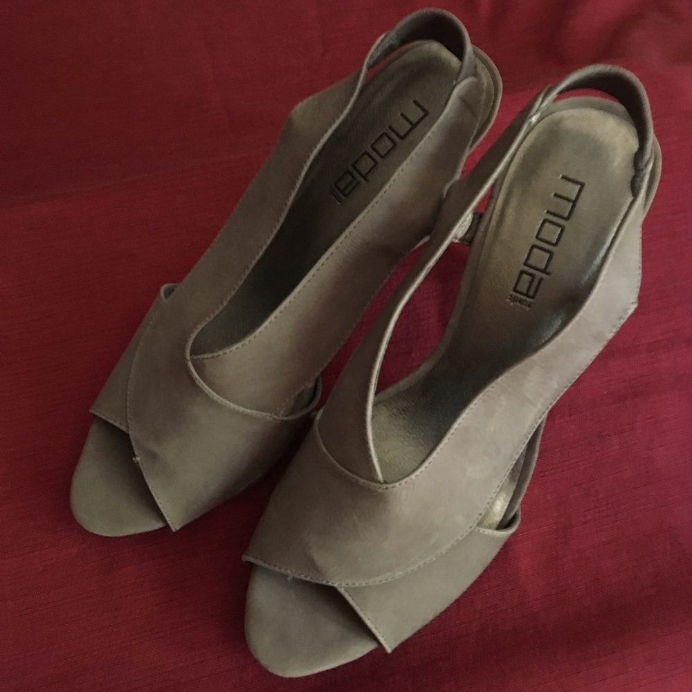 Moda Spana SOFT Suede Tan High Heels