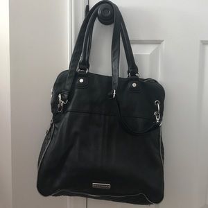Steve Madden black handbag with zipper detailing