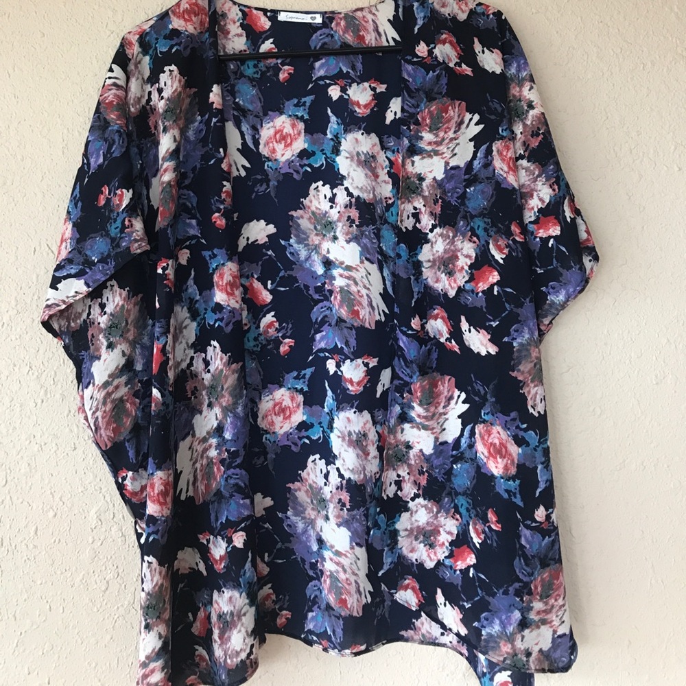 Flower printed light shawl