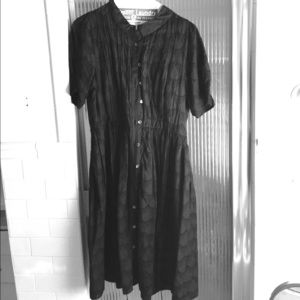 Anthropology dress worn once size 6 black cotton
