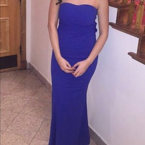 Royal Blue Strapless Dress