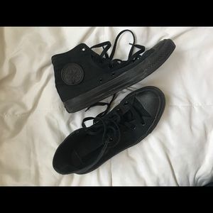 All Black Hightop Converse