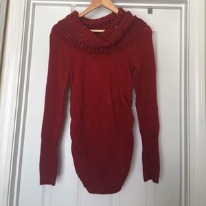 Red Cowl Neck Sweater