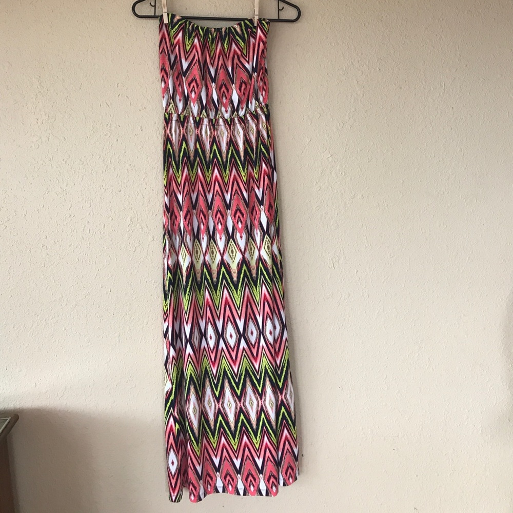 Strapless maxi dress
