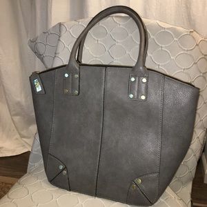 Neiman Marcus label vegan leather bag