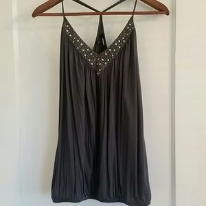 Express grey top with sequin detailing