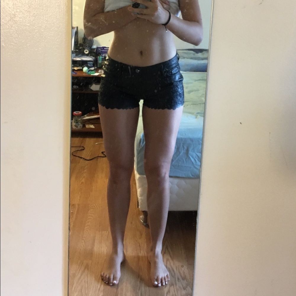 Blank NYC vegan leather shorts 27