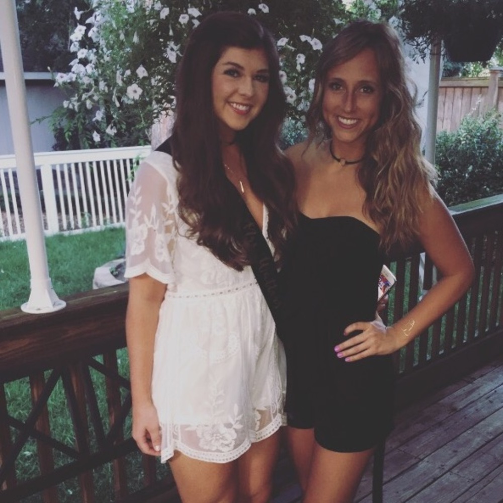 Ivory lace romper