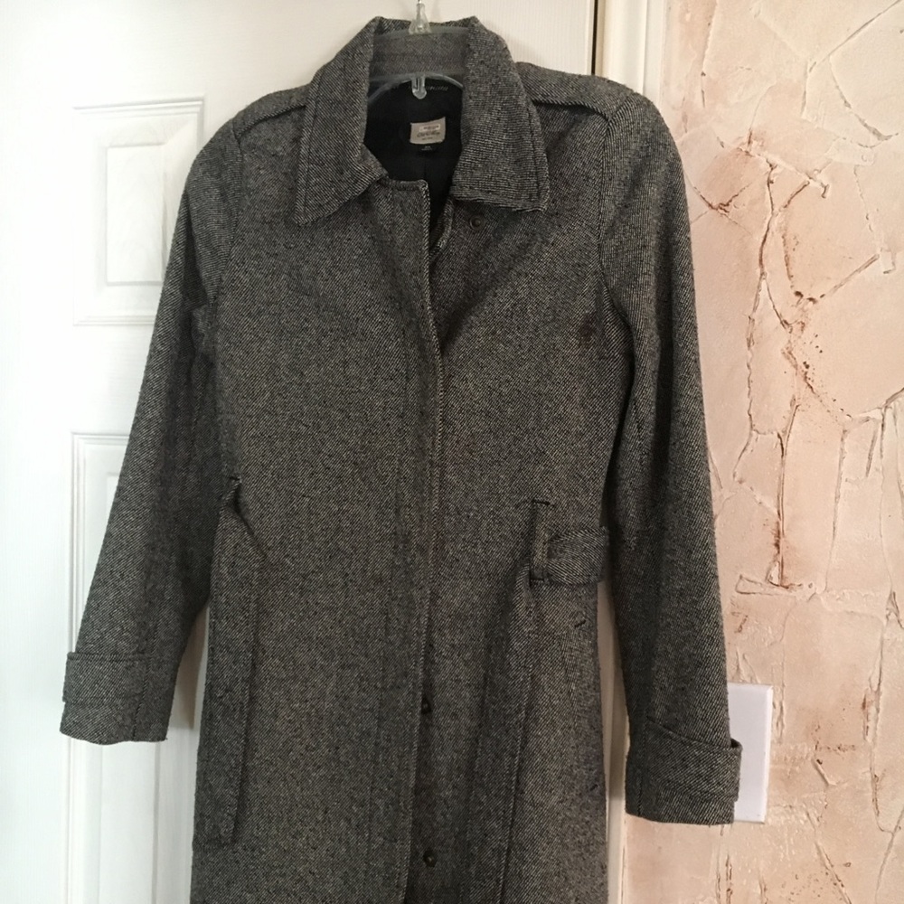 Grey Knee Length Jacket