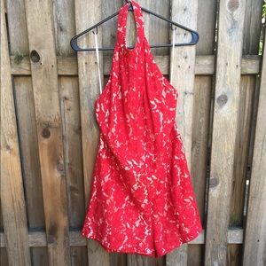 Sexy Red Lace Romper Never Worn