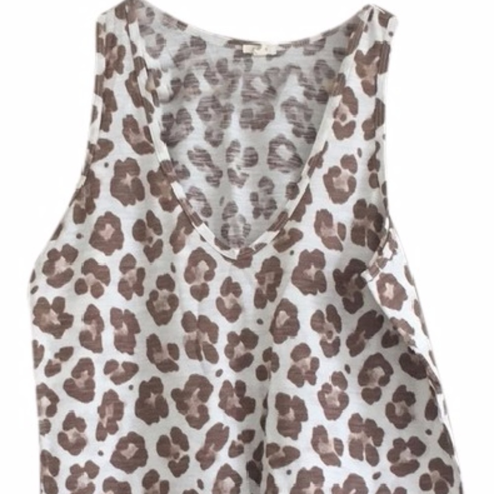 J Crew Cotton Leopard Tank