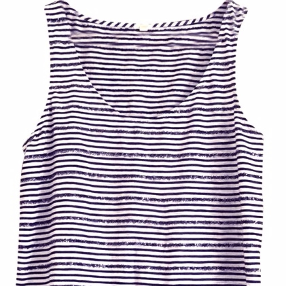 J Crew sequin stripe tank