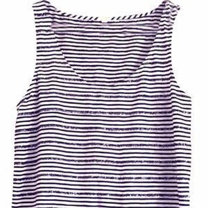 J Crew sequin stripe tank