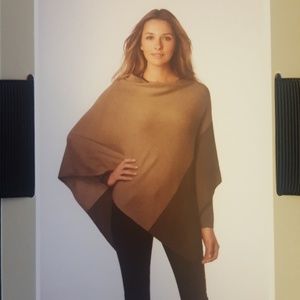 Celeste wool/cashmere blend poncho