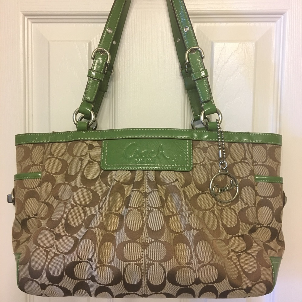 Coach Signature Pleated Gallery Tote