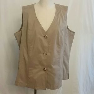 ULLA POPKEN plus size vest khaki 16 18